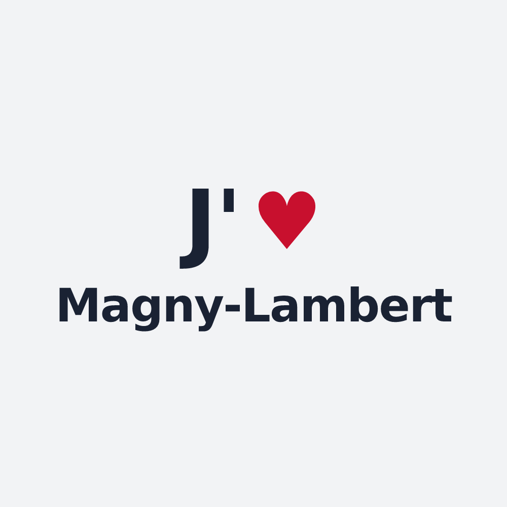 Poster personnalisé Magny-Lambert — design J'aime Magny-Lambert