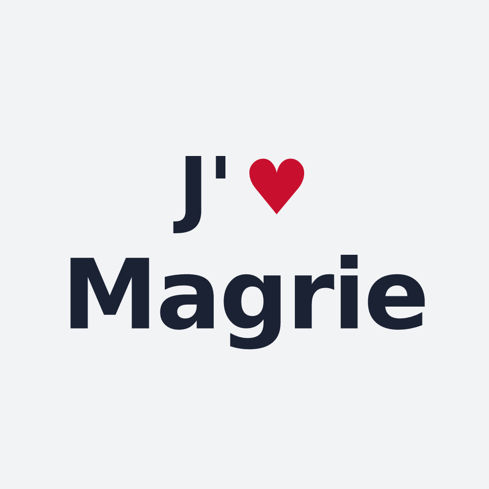 Poster personnalisé Magrie — design « J'aime Magrie » imprimé sur le poster