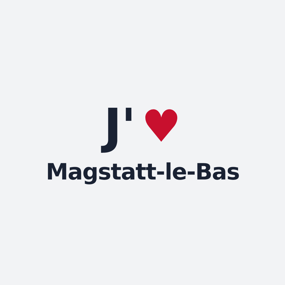 Poster personnalisé Magstatt-le-Bas — design « J'aime Magstatt-le-Bas » imprimé sur le poster