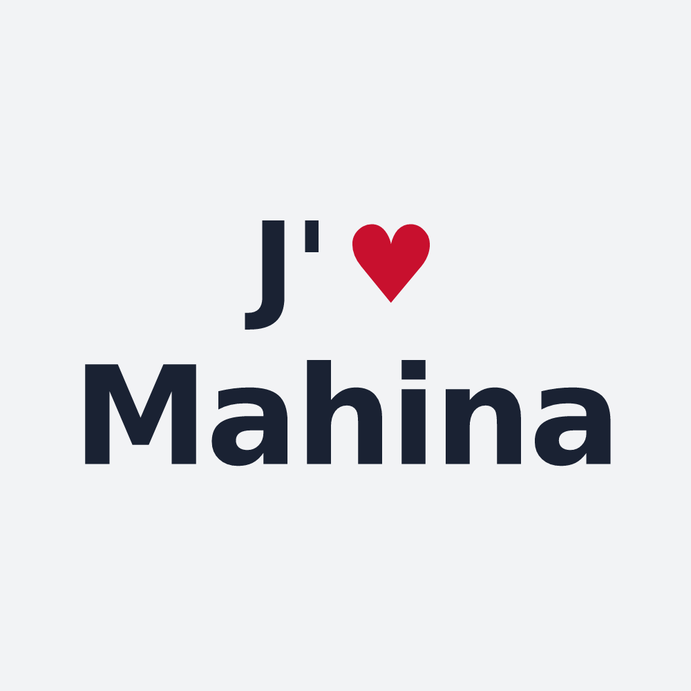 Poster personnalisé Mahina — design J'aime Mahina