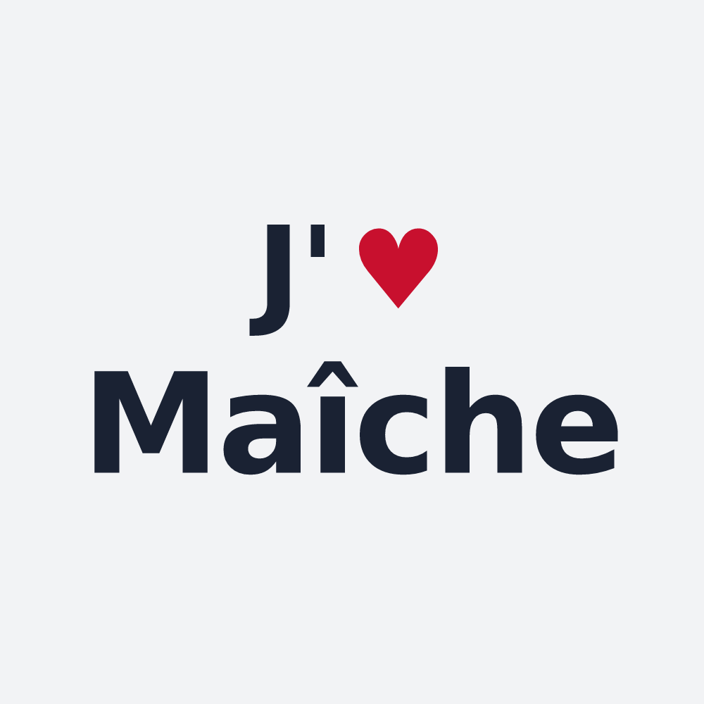 Poster personnalisé Maîche — design J'aime Maîche