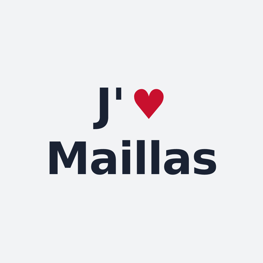 Poster personnalisé Maillas — design J'aime Maillas