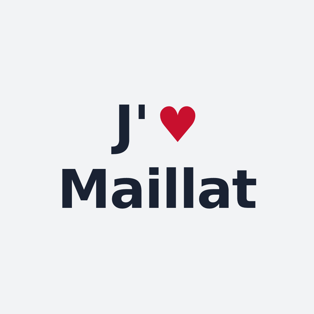 Poster personnalisé Maillat — design J'aime Maillat
