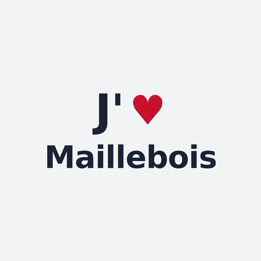 Poster personnalisé Maillebois — design « J'aime Maillebois » imprimé sur le poster