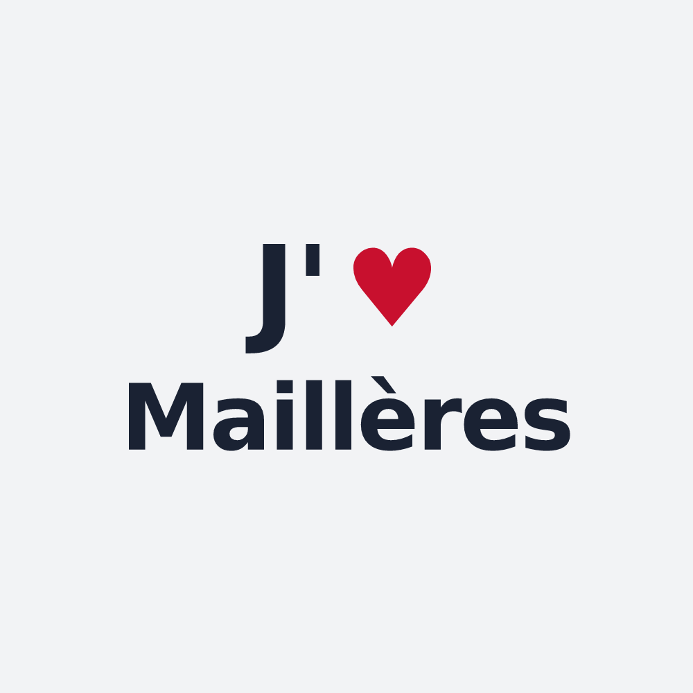 Poster personnalisé Maillères — design « J'aime Maillères » imprimé sur le poster
