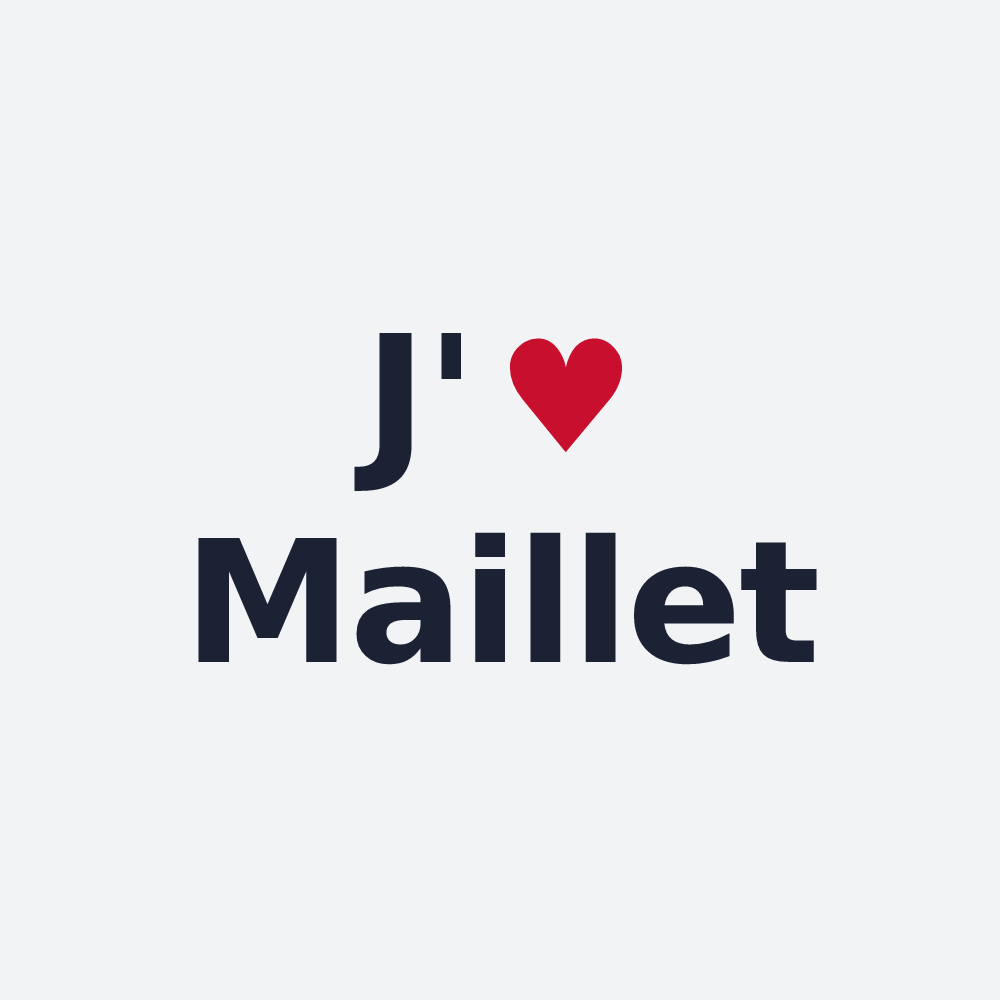 Poster personnalisé Maillet — design J'aime Maillet