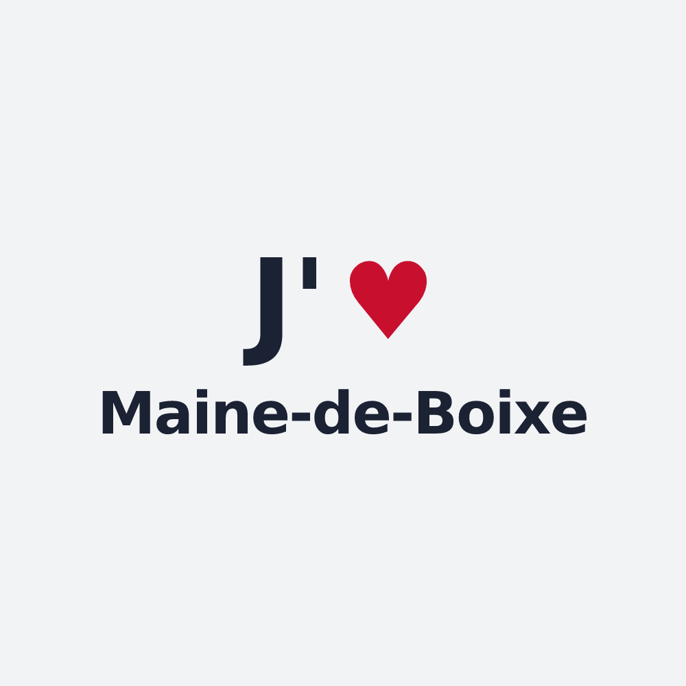 Poster personnalisé Maine-de-Boixe — design J'aime Maine-de-Boixe