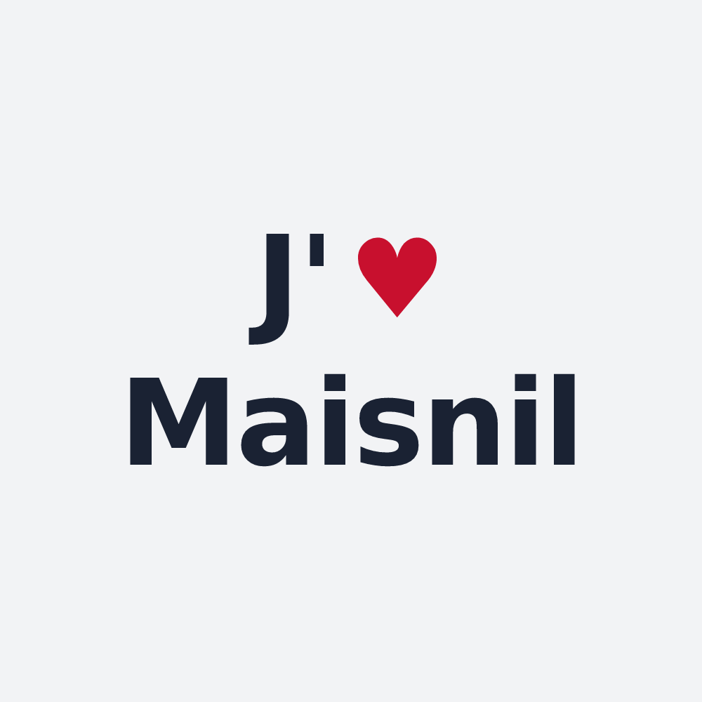 Poster personnalisé Maisnil — design J'aime Maisnil