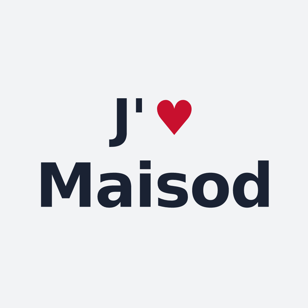 Poster personnalisé Maisod — design « J'aime Maisod » imprimé sur le poster