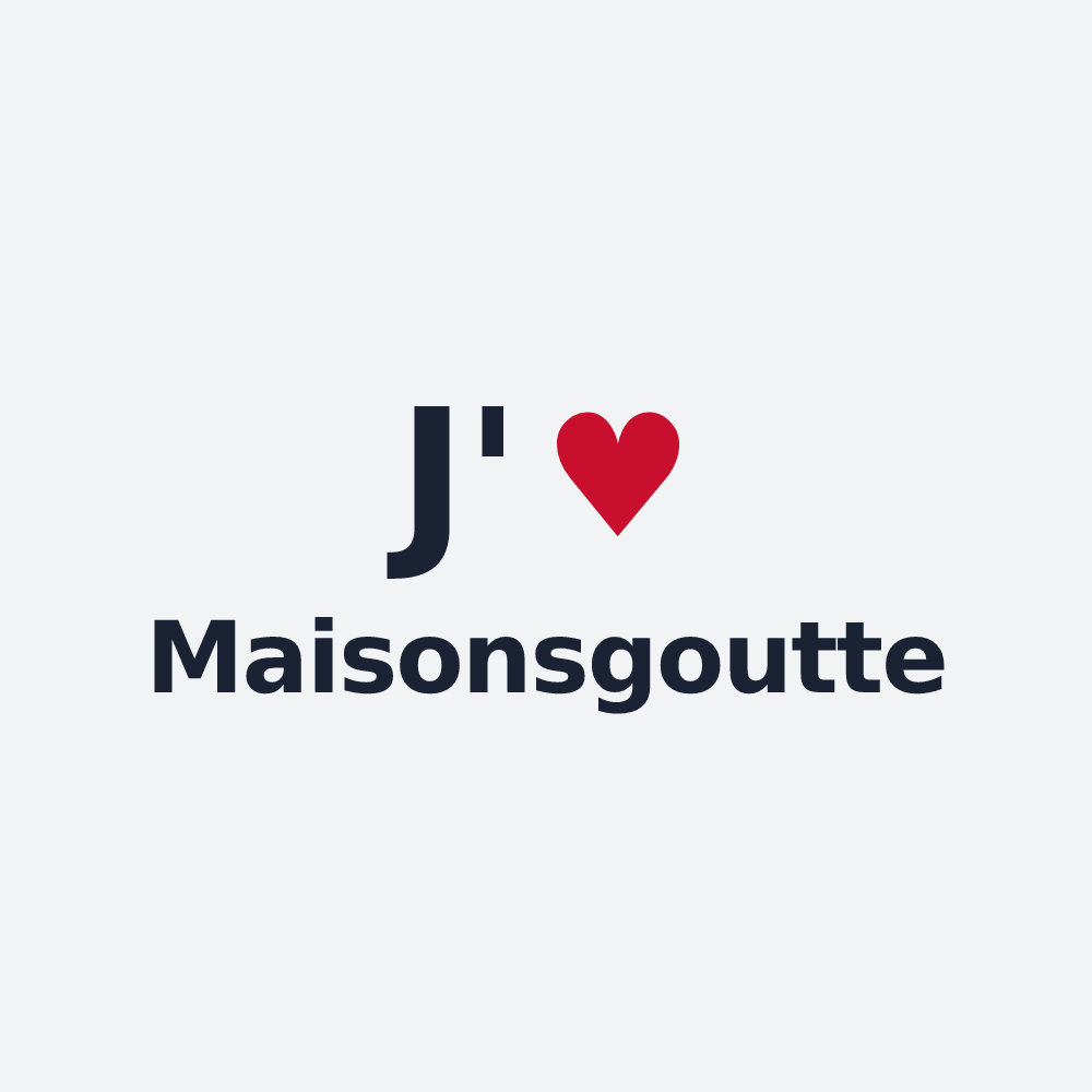 Poster personnalisé Maisonsgoutte — design J'aime Maisonsgoutte