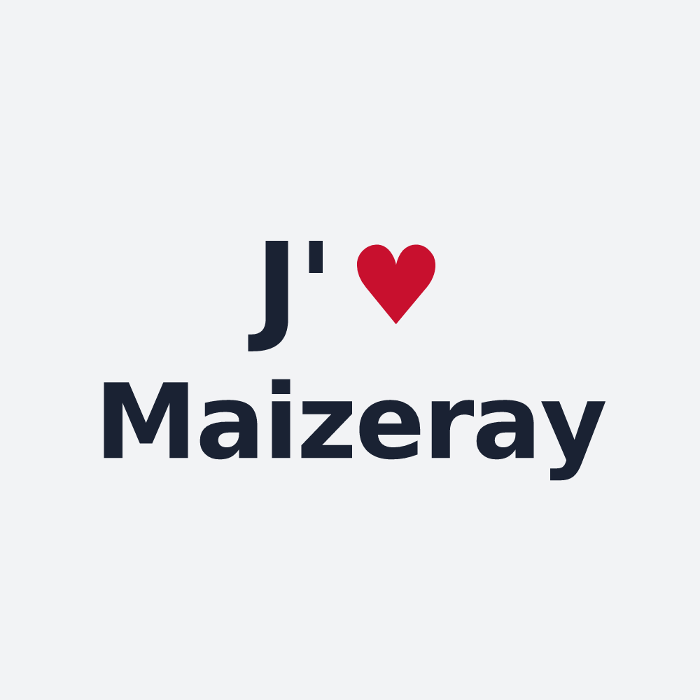 Poster personnalisé Maizeray — design « J'aime Maizeray » imprimé sur le poster
