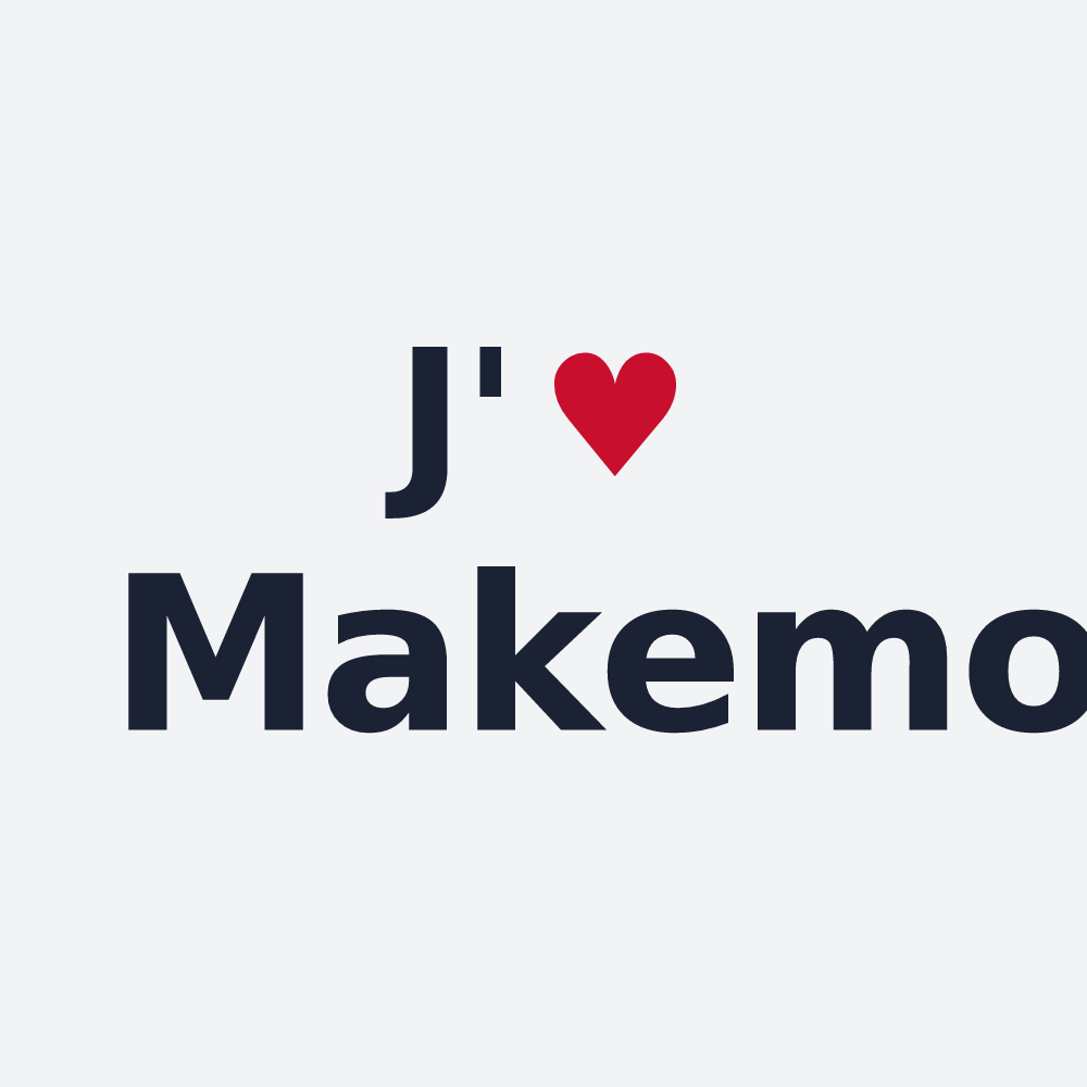 Poster personnalisé Makemo — design J'aime Makemo