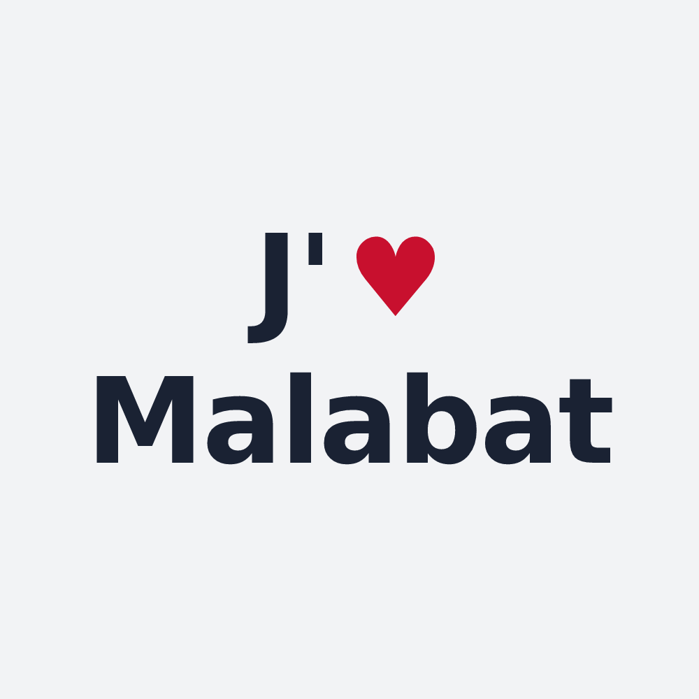 Poster personnalisé Malabat — design J'aime Malabat