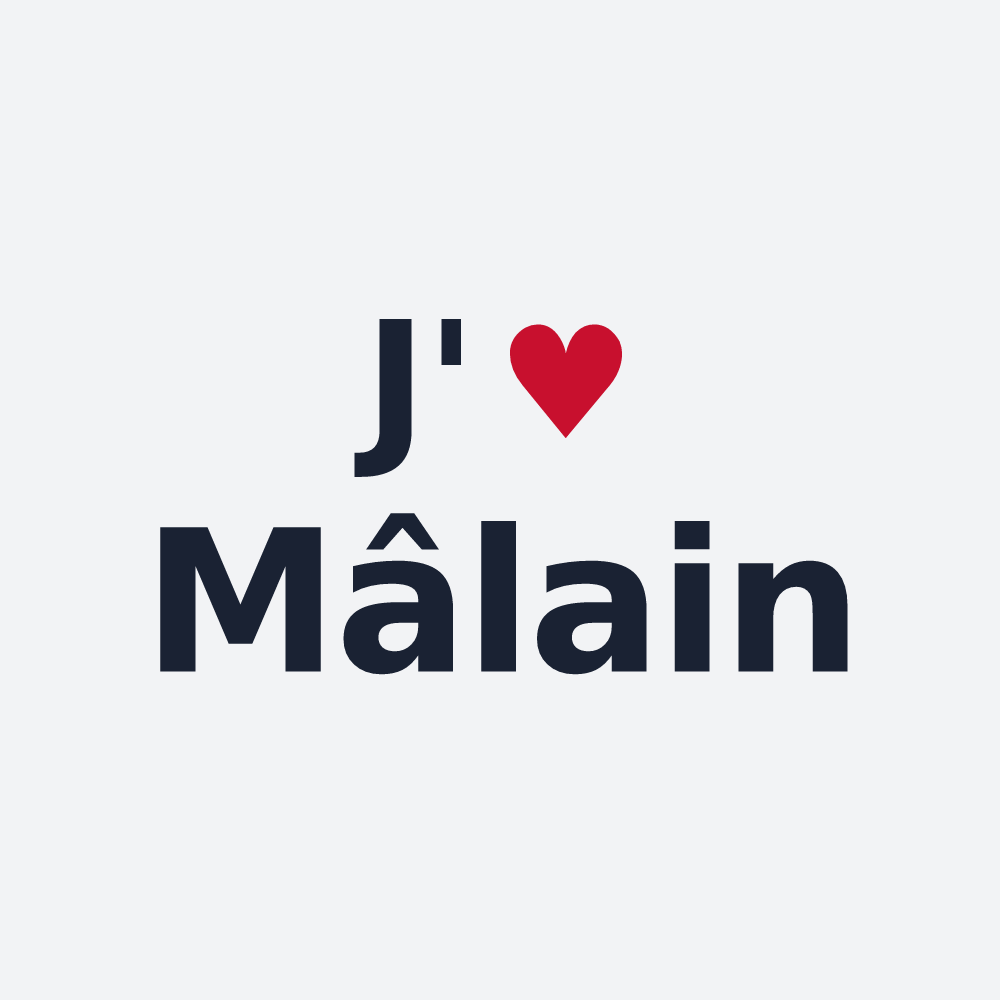 Poster personnalisé Mâlain — design J'aime Mâlain