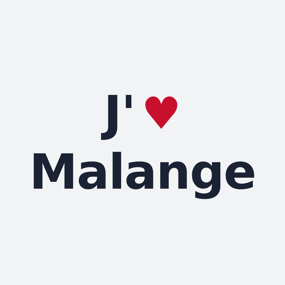 Poster personnalisé Malange — design « J'aime Malange » imprimé sur le poster