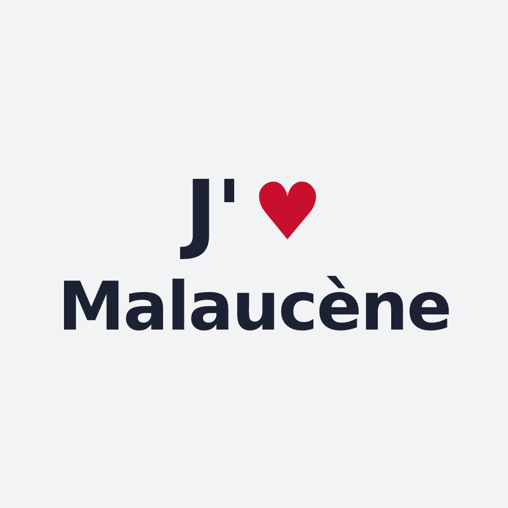 Poster personnalisé Malaucène — design J'aime Malaucène