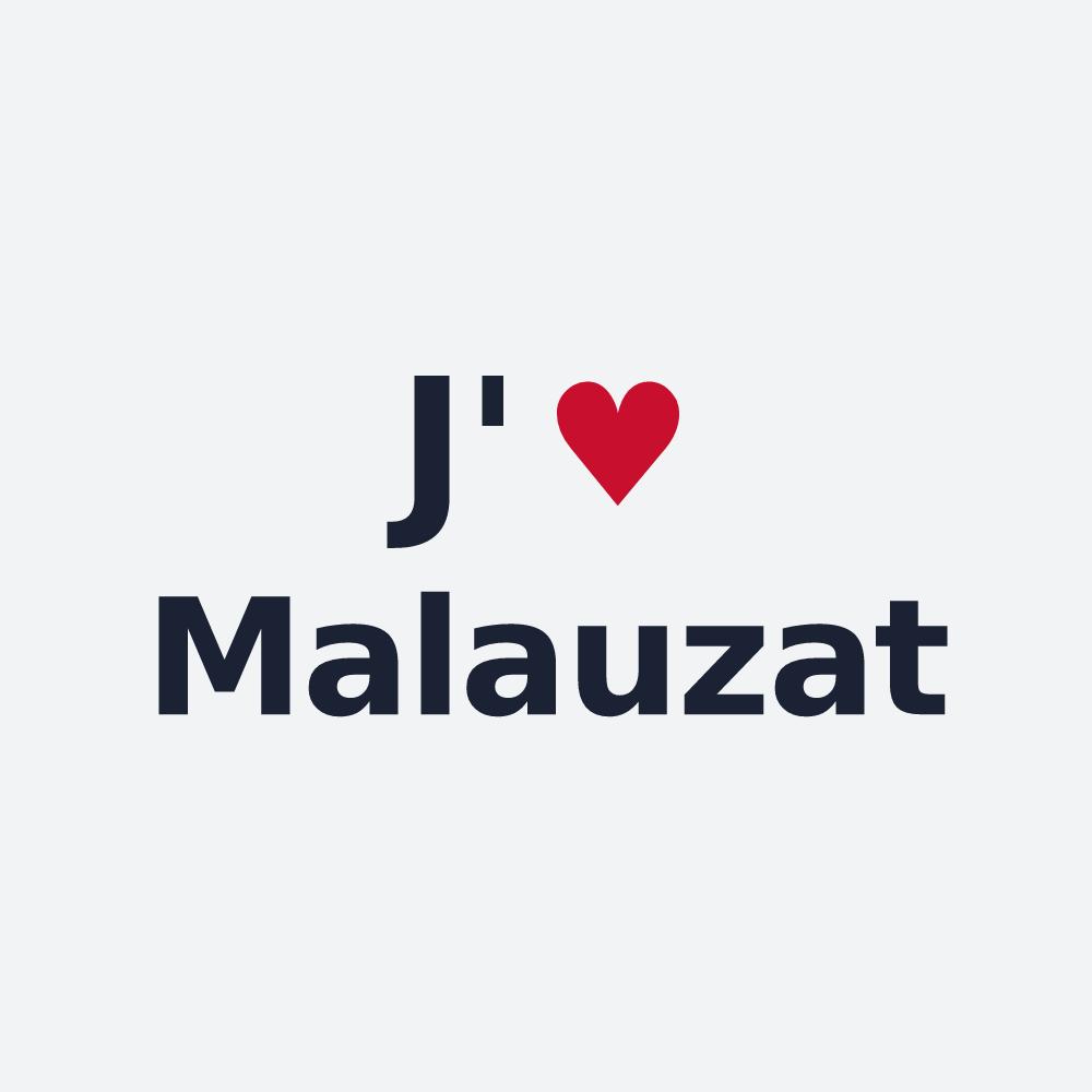 Poster personnalisé Malauzat — design J'aime Malauzat