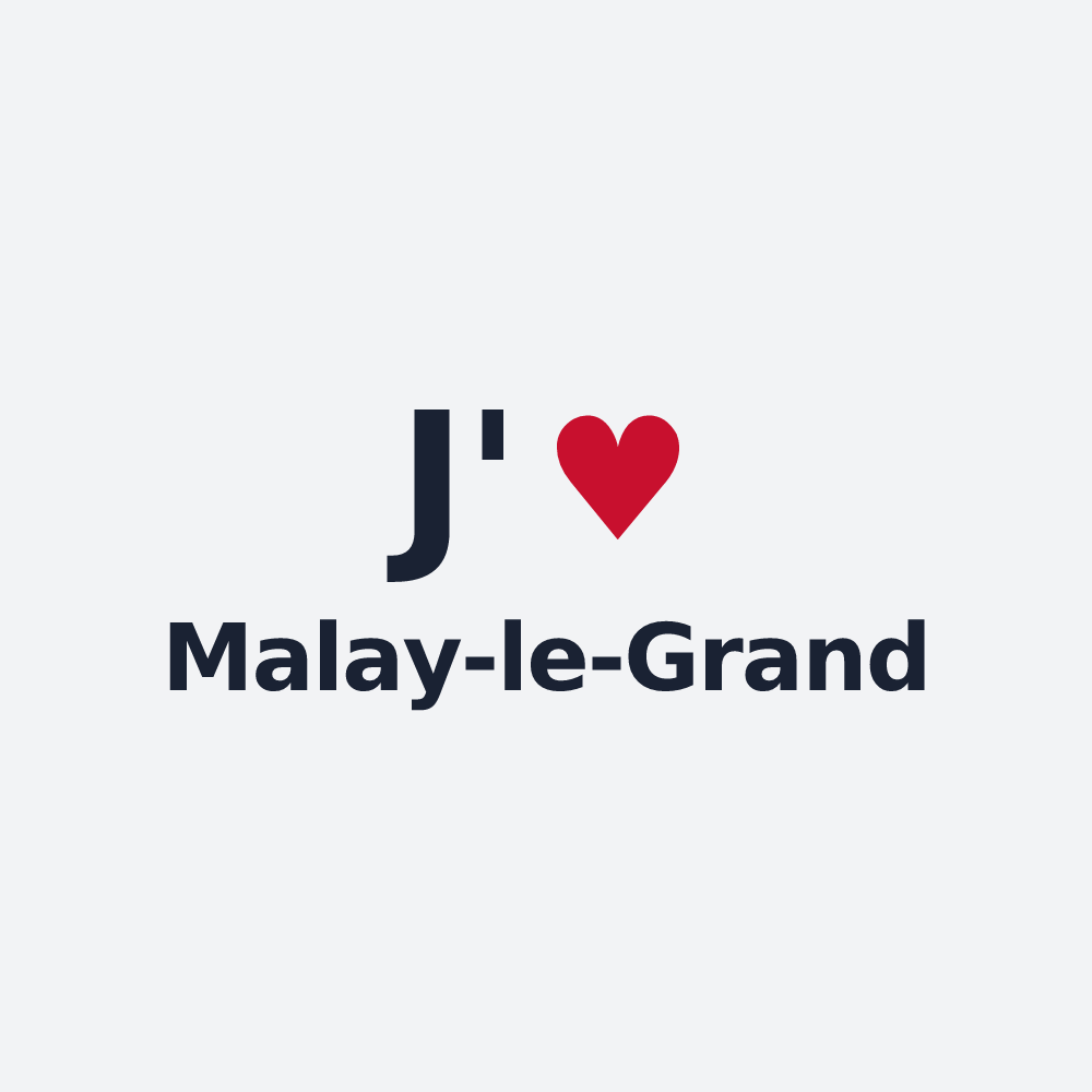 Poster personnalisé Malay-le-Grand — design J'aime Malay-le-Grand