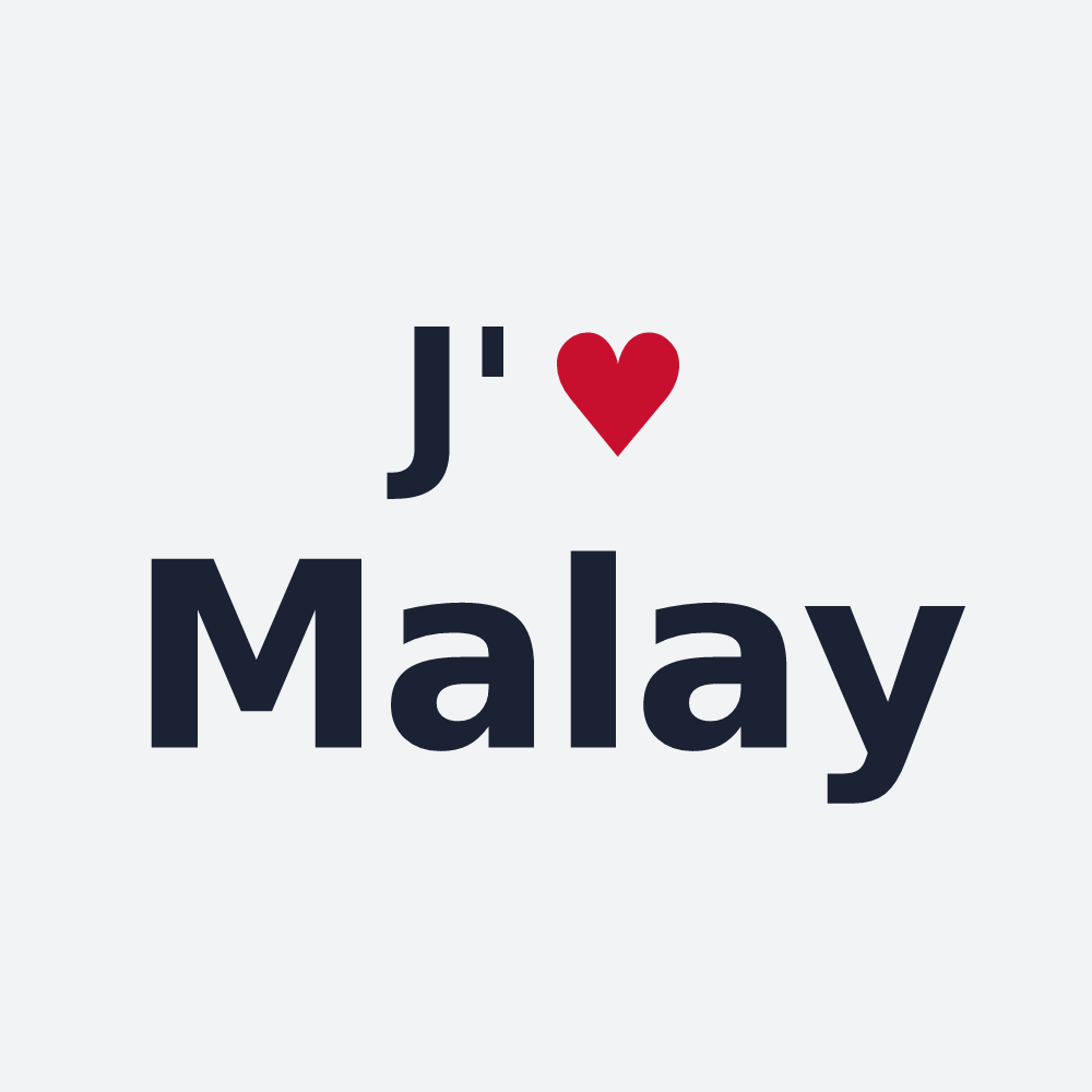 Poster personnalisé Malay — design J'aime Malay
