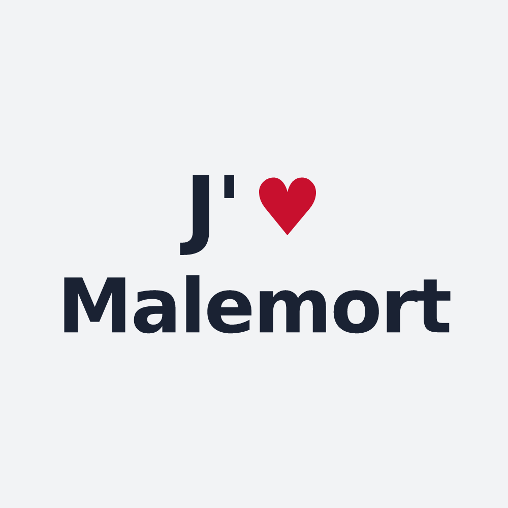 Poster personnalisé Malemort — design J'aime Malemort