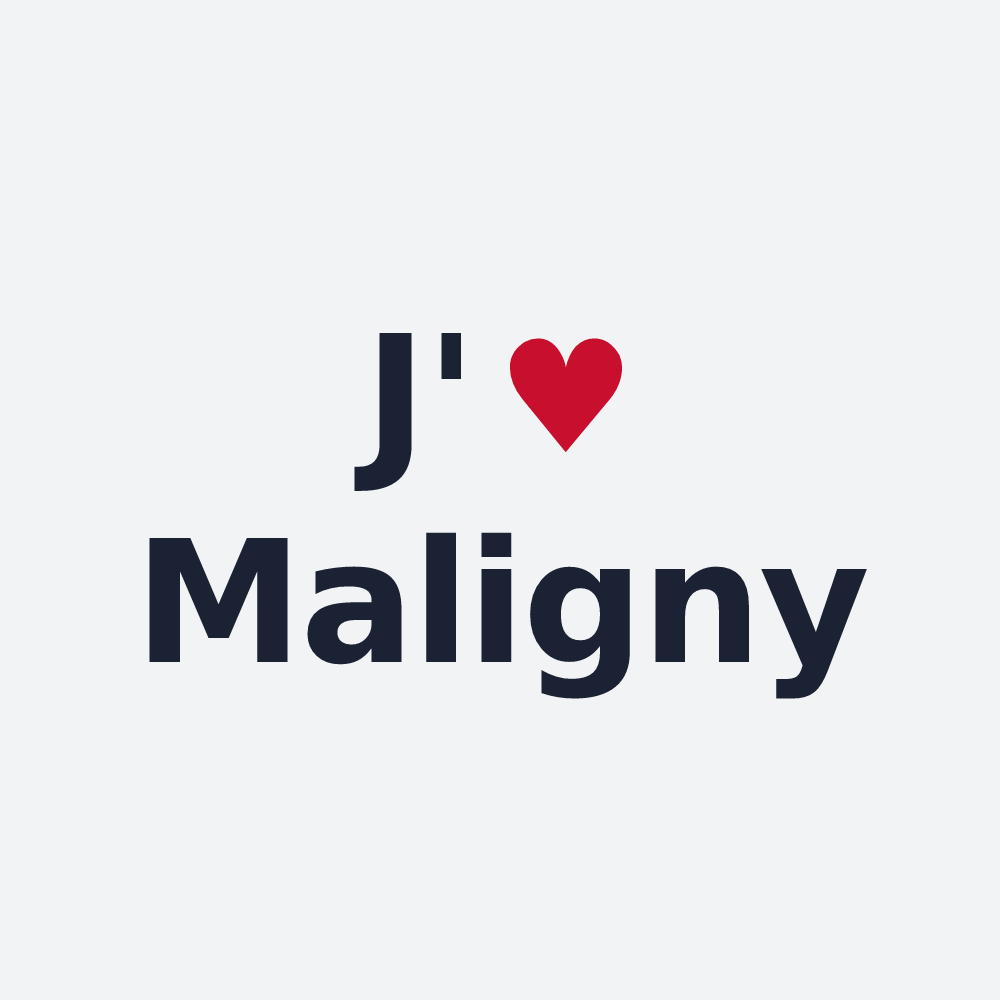 Poster personnalisé Maligny — design J'aime Maligny