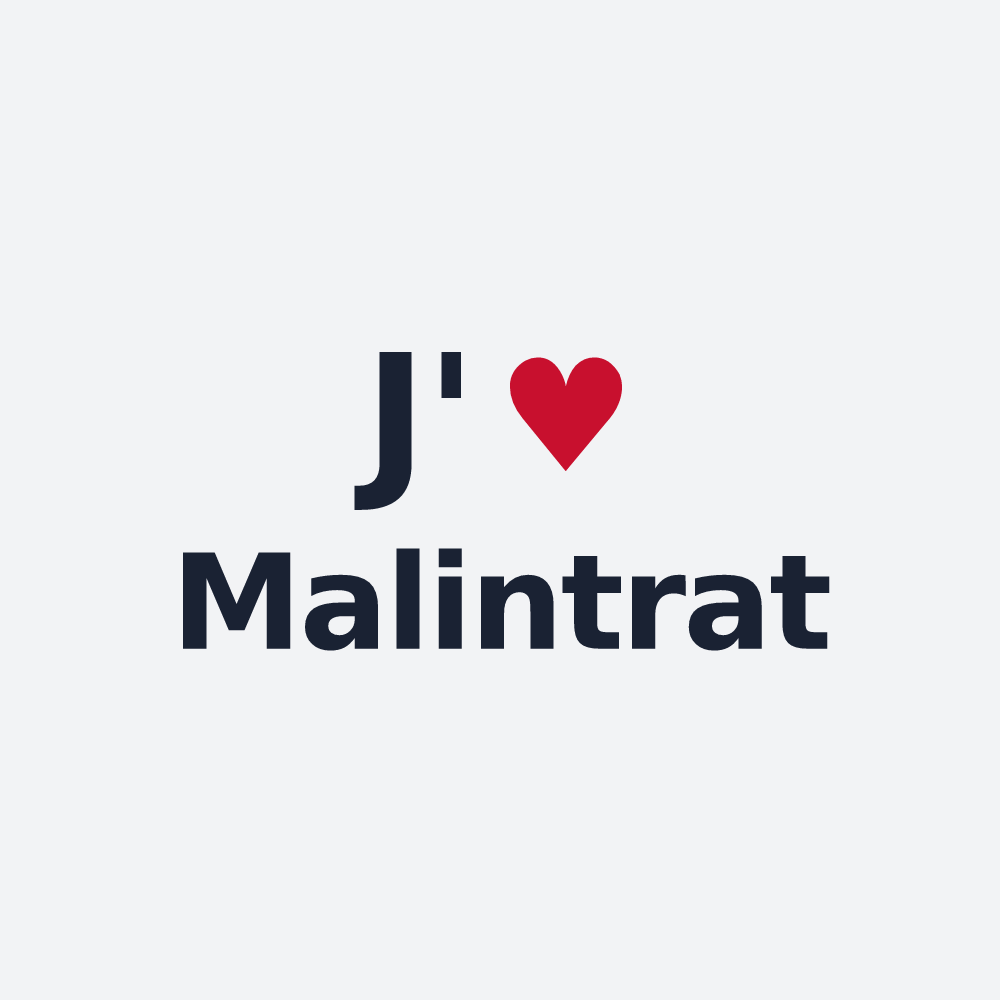 Poster personnalisé Malintrat — design J'aime Malintrat