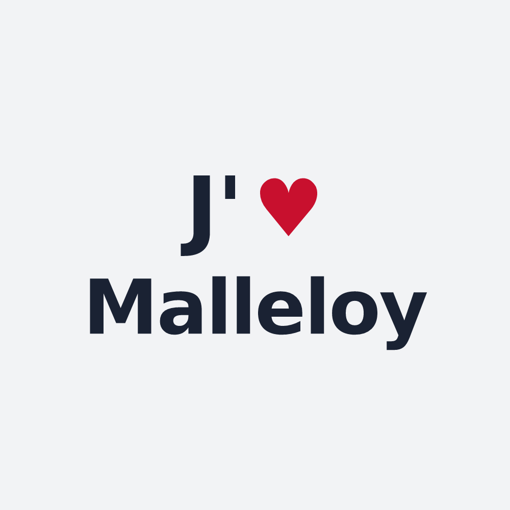 Poster personnalisé Malleloy — design J'aime Malleloy