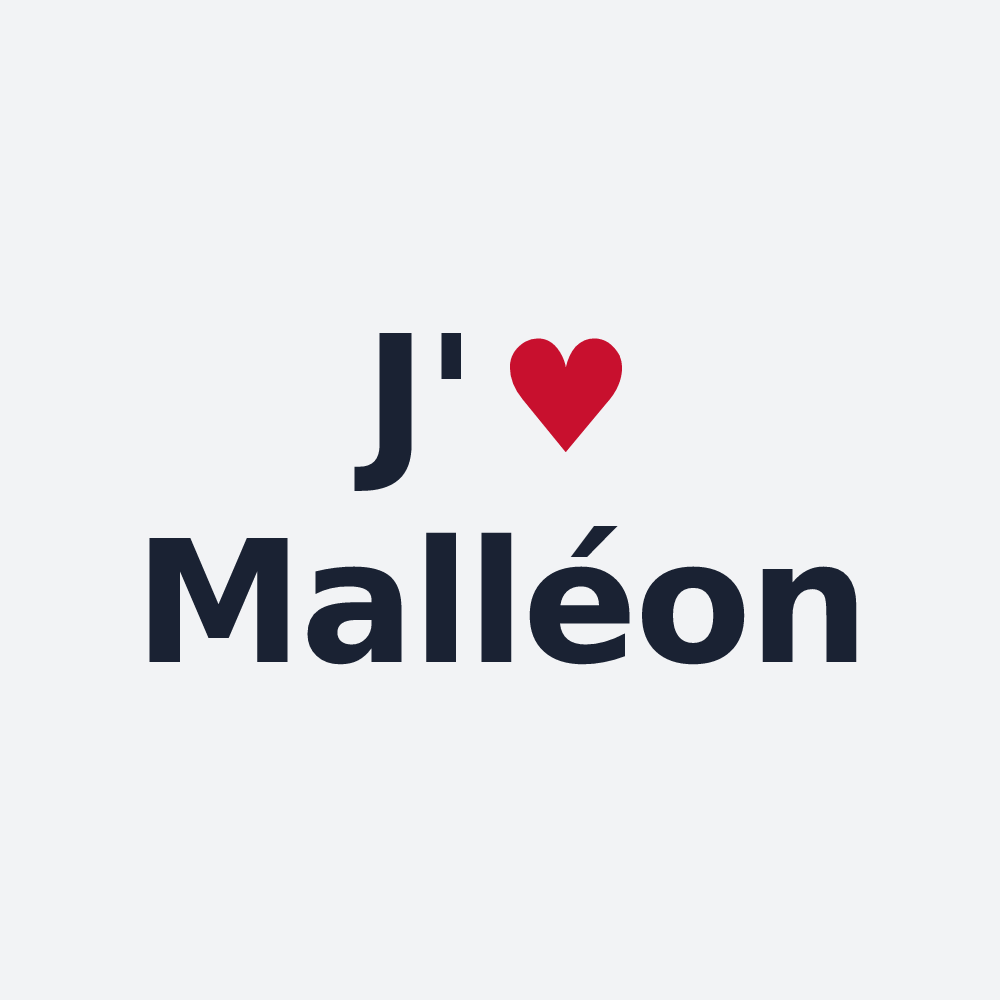 Poster personnalisé Malléon — design J'aime Malléon
