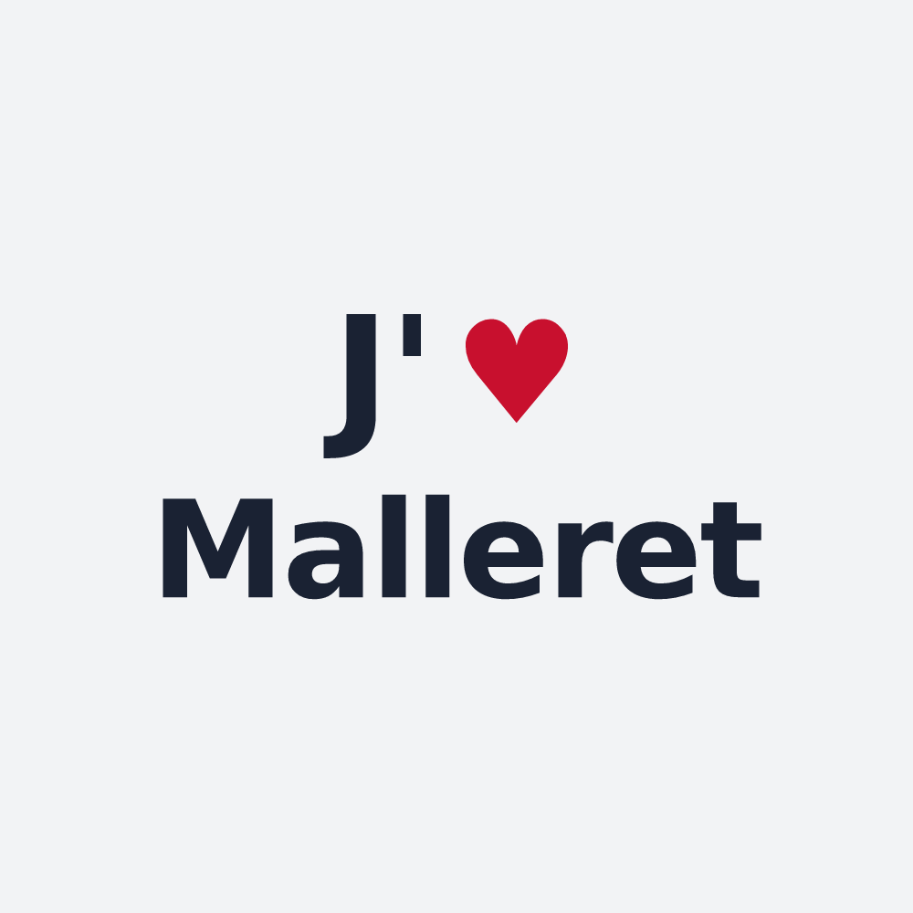 Poster personnalisé Malleret — design J'aime Malleret