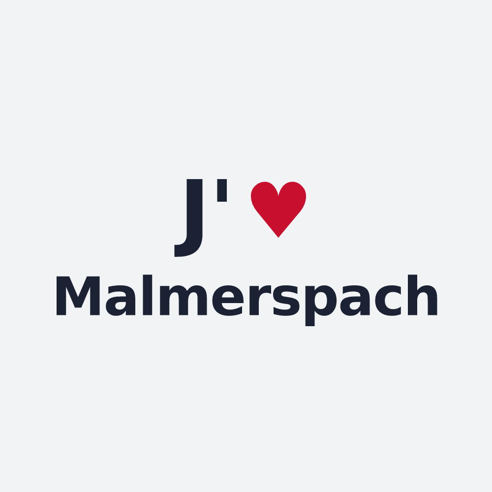 Poster personnalisé Malmerspach — design « J'aime Malmerspach » imprimé sur le poster