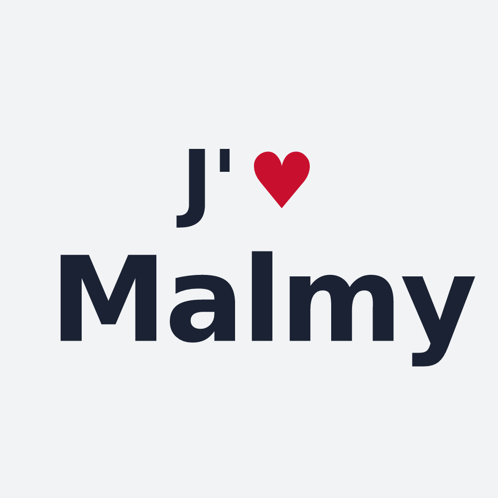 Poster personnalisé Malmy — design J'aime Malmy