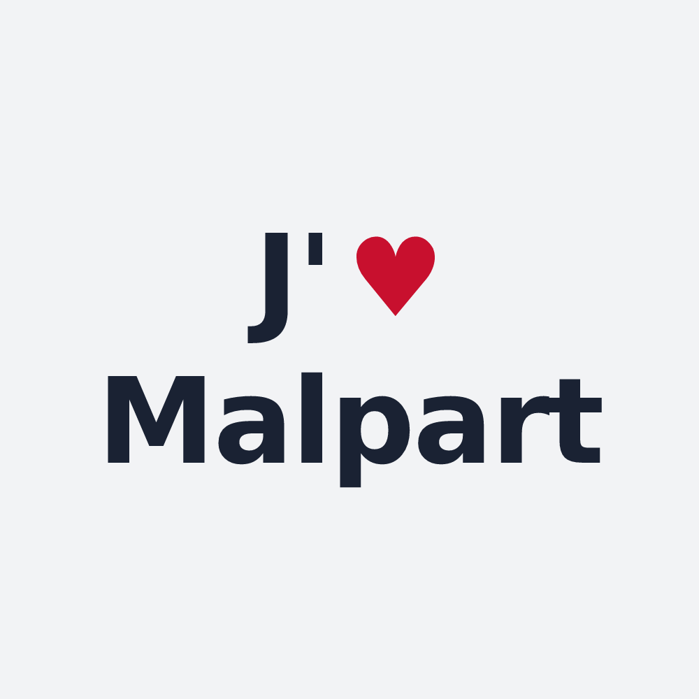 Poster personnalisé Malpart — design J'aime Malpart