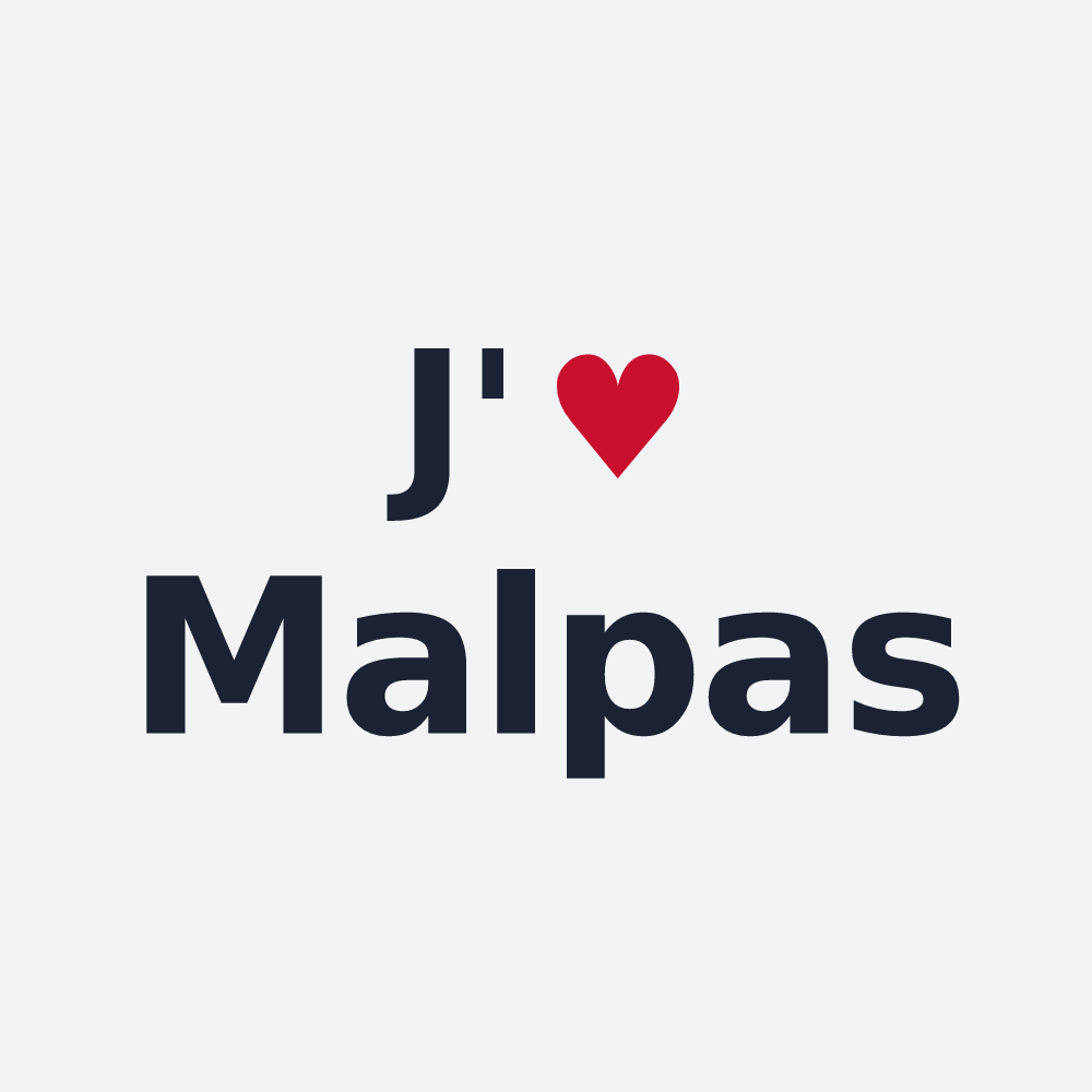 Poster personnalisé Malpas — design J'aime Malpas