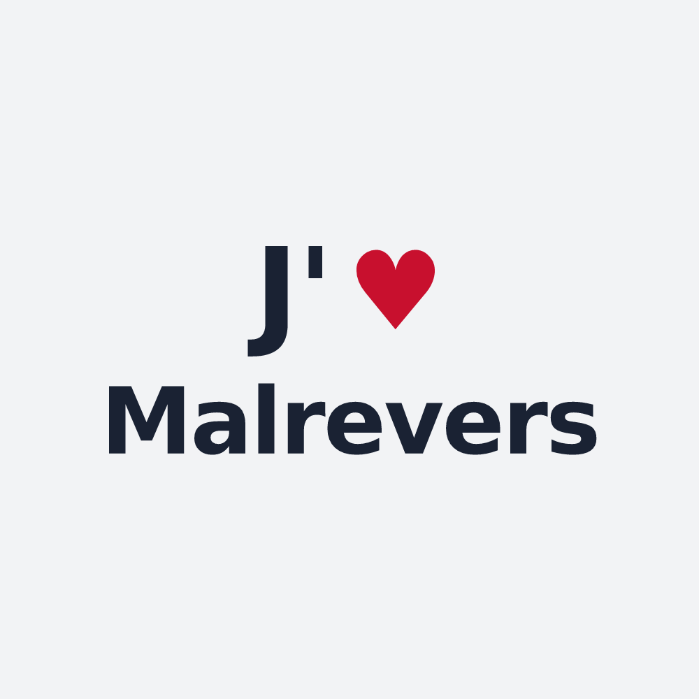 Poster personnalisé Malrevers — design J'aime Malrevers