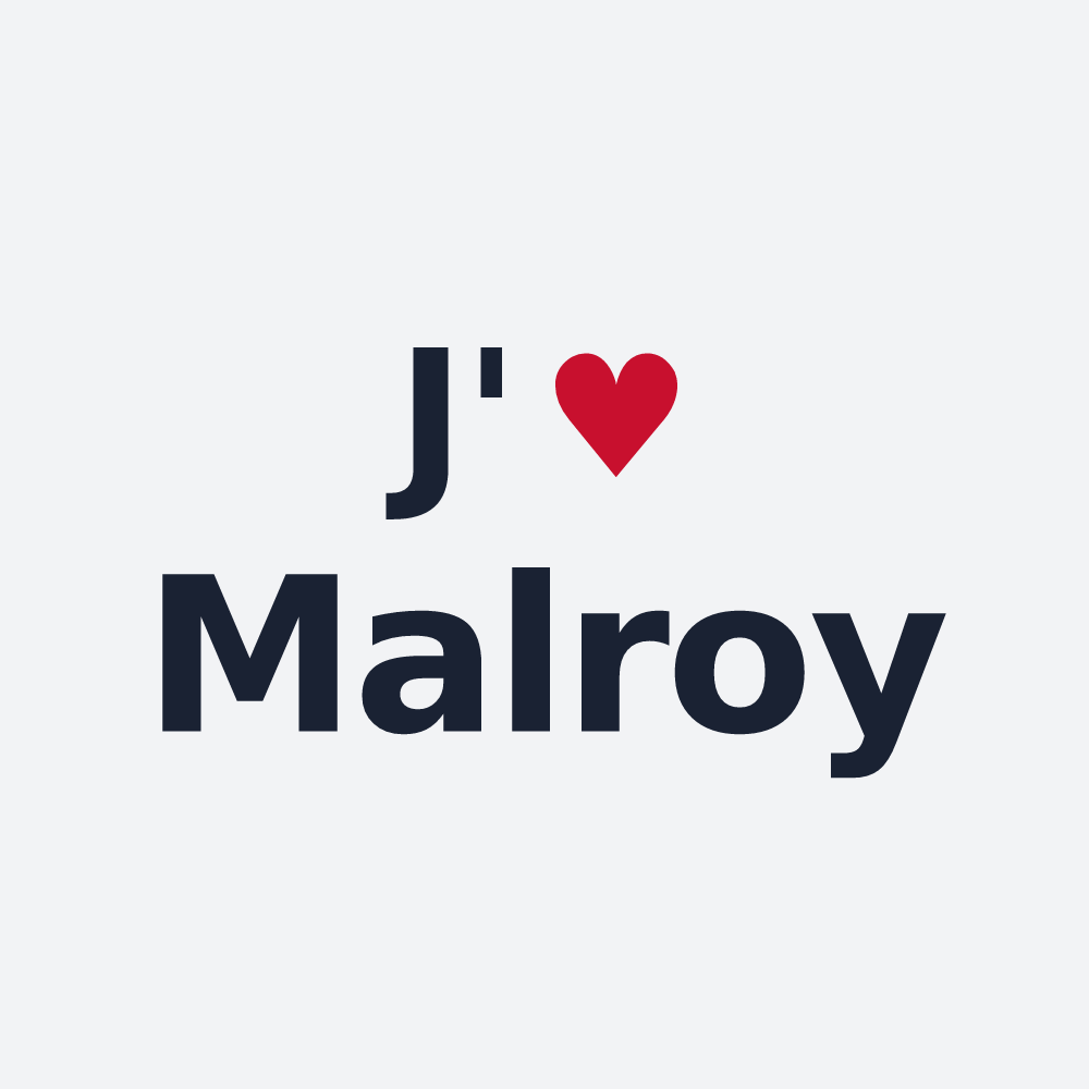Poster personnalisé Malroy — design J'aime Malroy