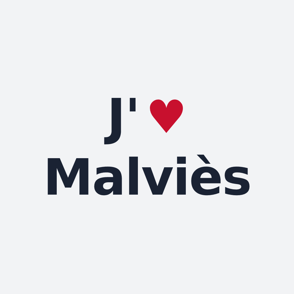 Poster personnalisé Malviès — design J'aime Malviès