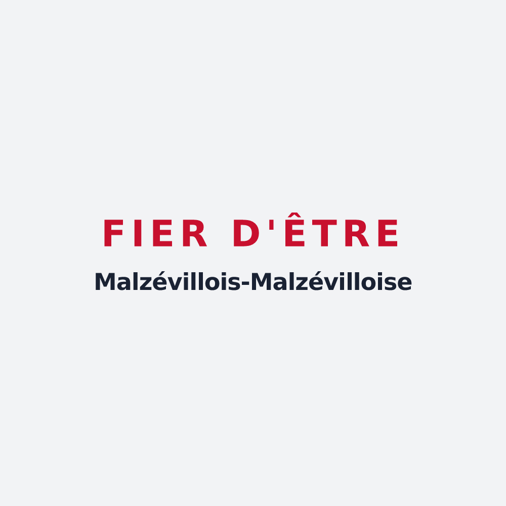 Poster « Fier d'être Malzévillois-Malzévilloise » — design pour Malzéville