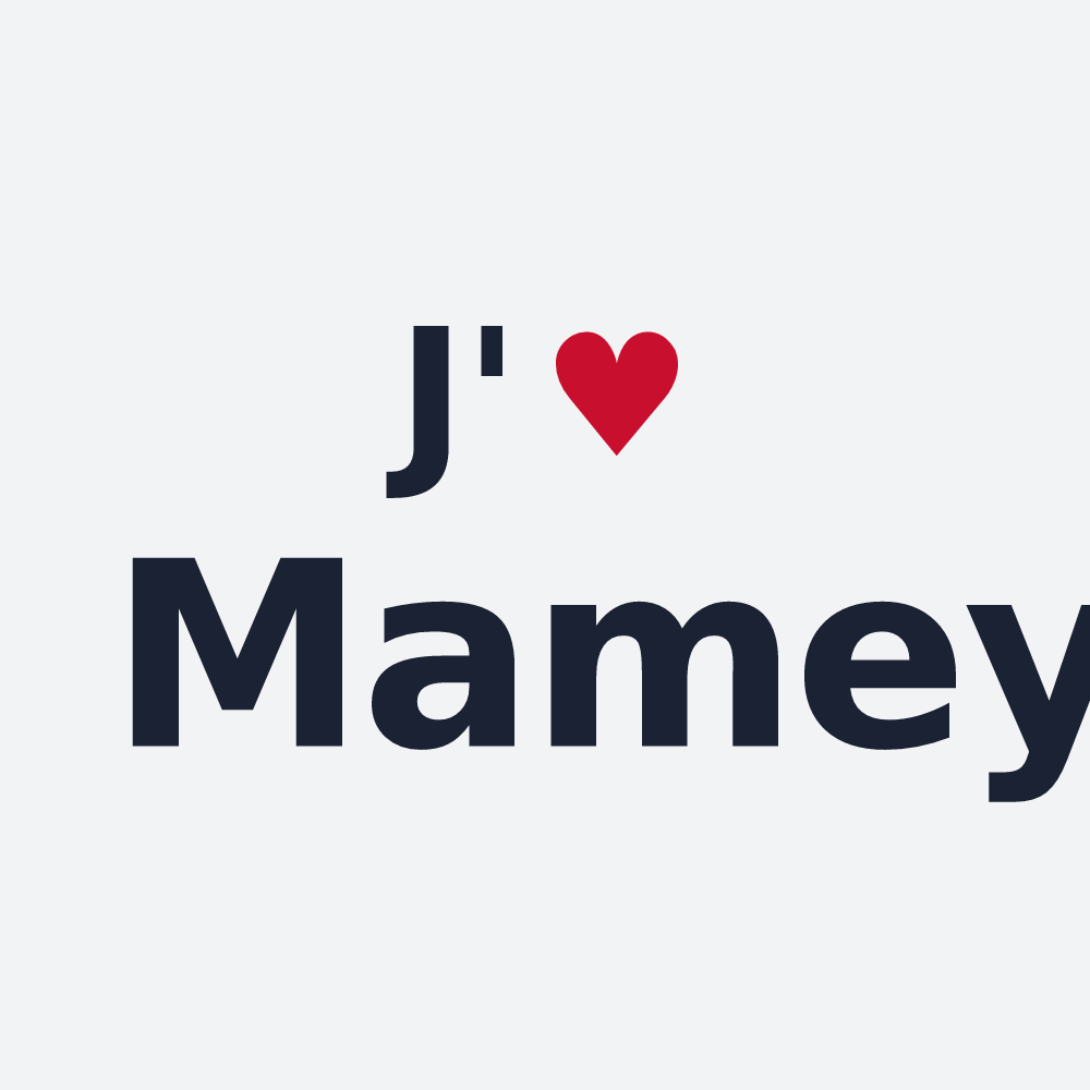 Poster personnalisé Mamey — design J'aime Mamey