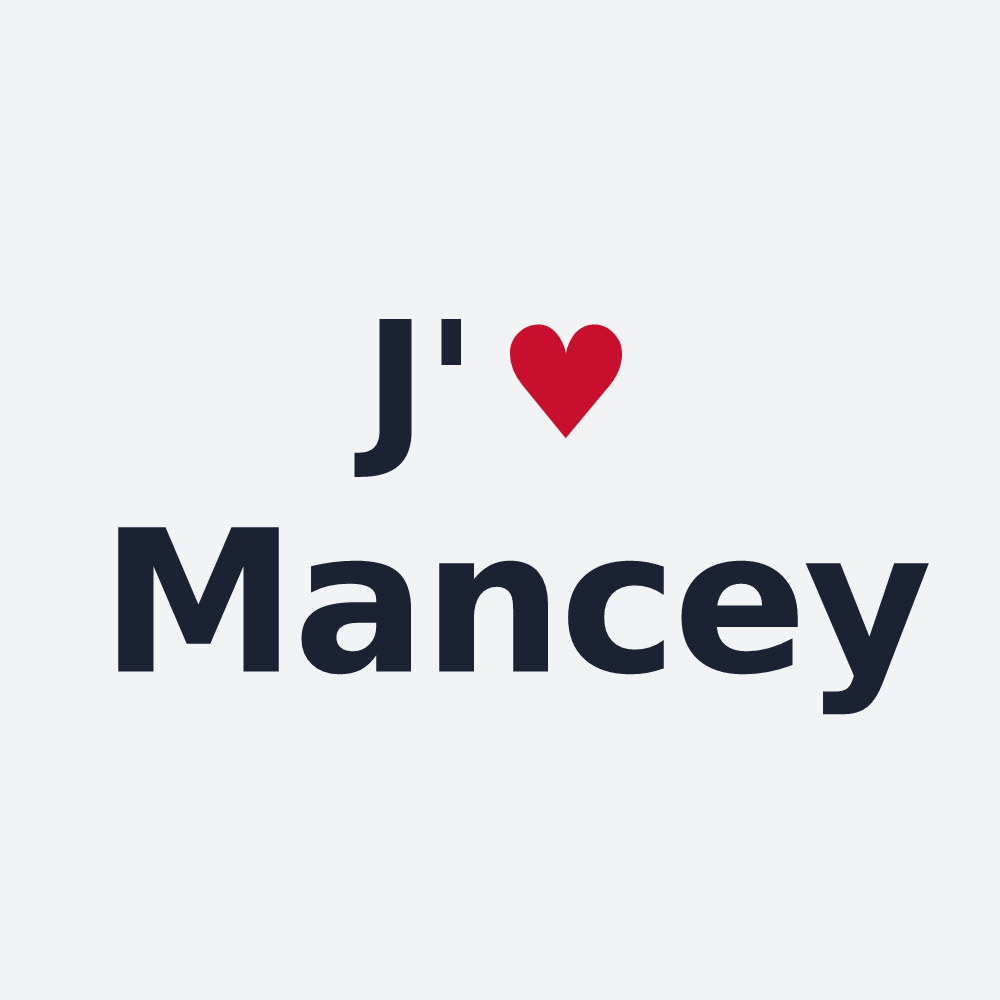 Poster personnalisé Mancey — design J'aime Mancey