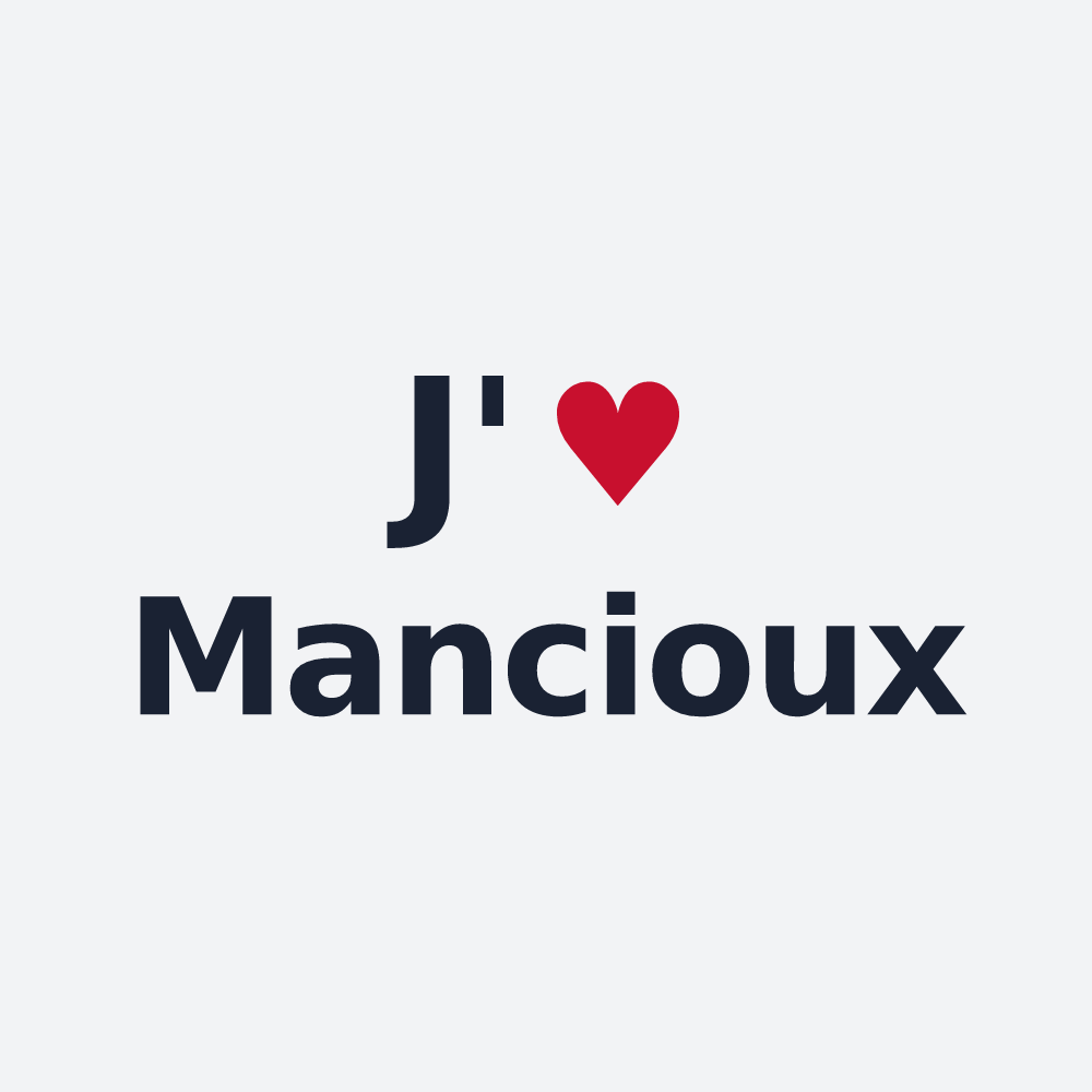 Poster personnalisé Mancioux — design J'aime Mancioux