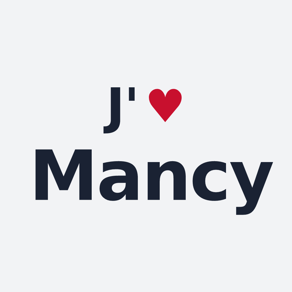 Poster personnalisé Mancy — design J'aime Mancy