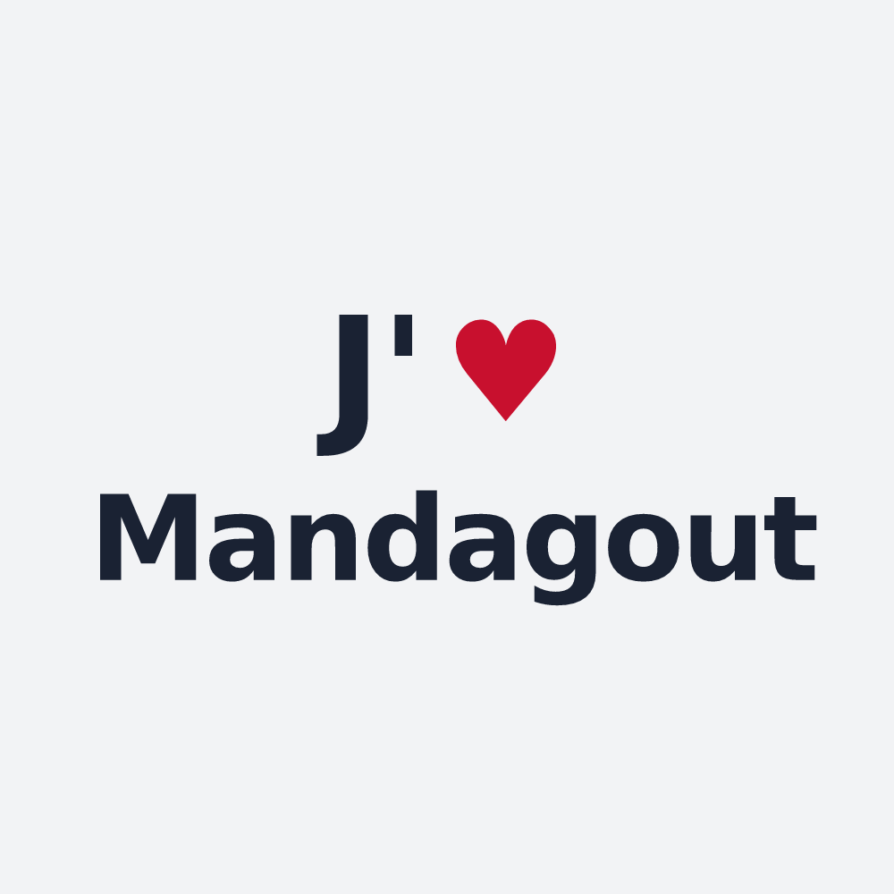 Poster personnalisé Mandagout — design J'aime Mandagout