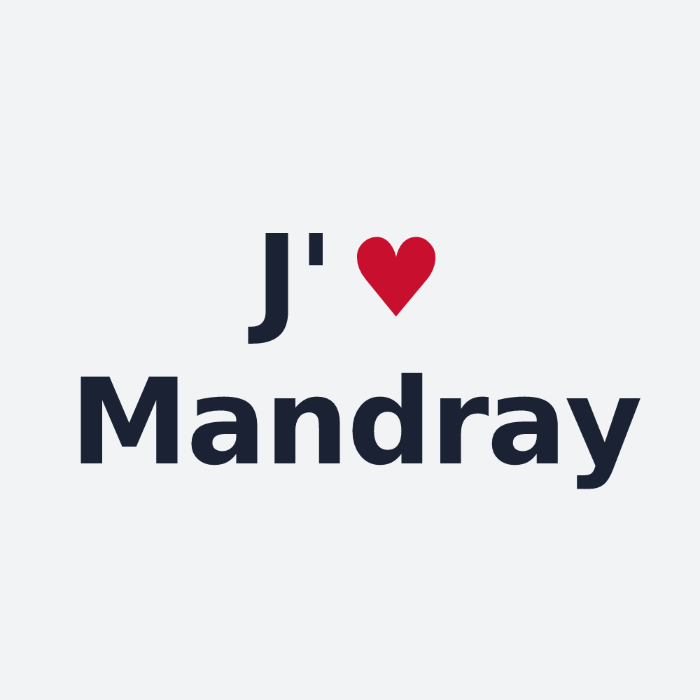 Poster personnalisé Mandray — design J'aime Mandray