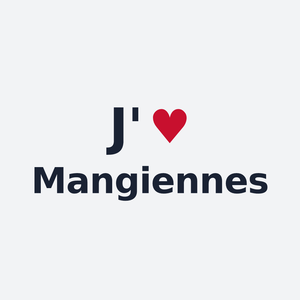 Poster personnalisé Mangiennes — design J'aime Mangiennes