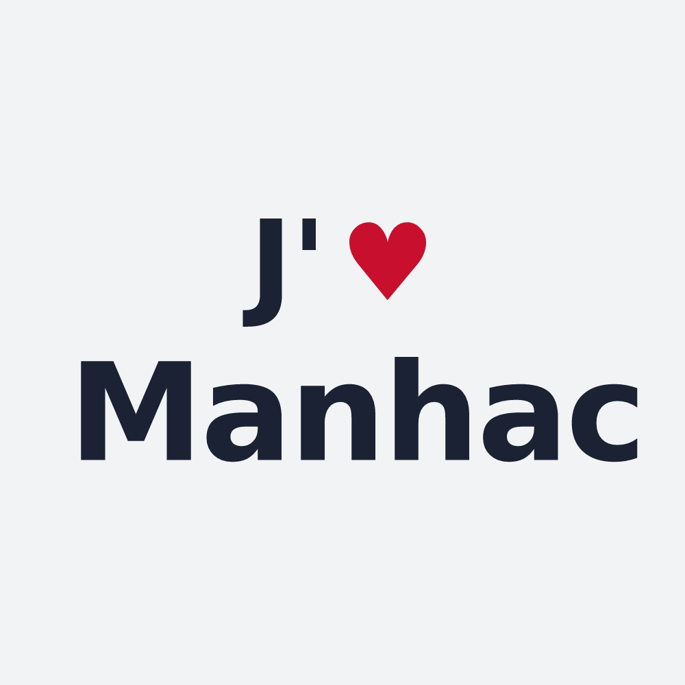 Poster personnalisé Manhac — design J'aime Manhac