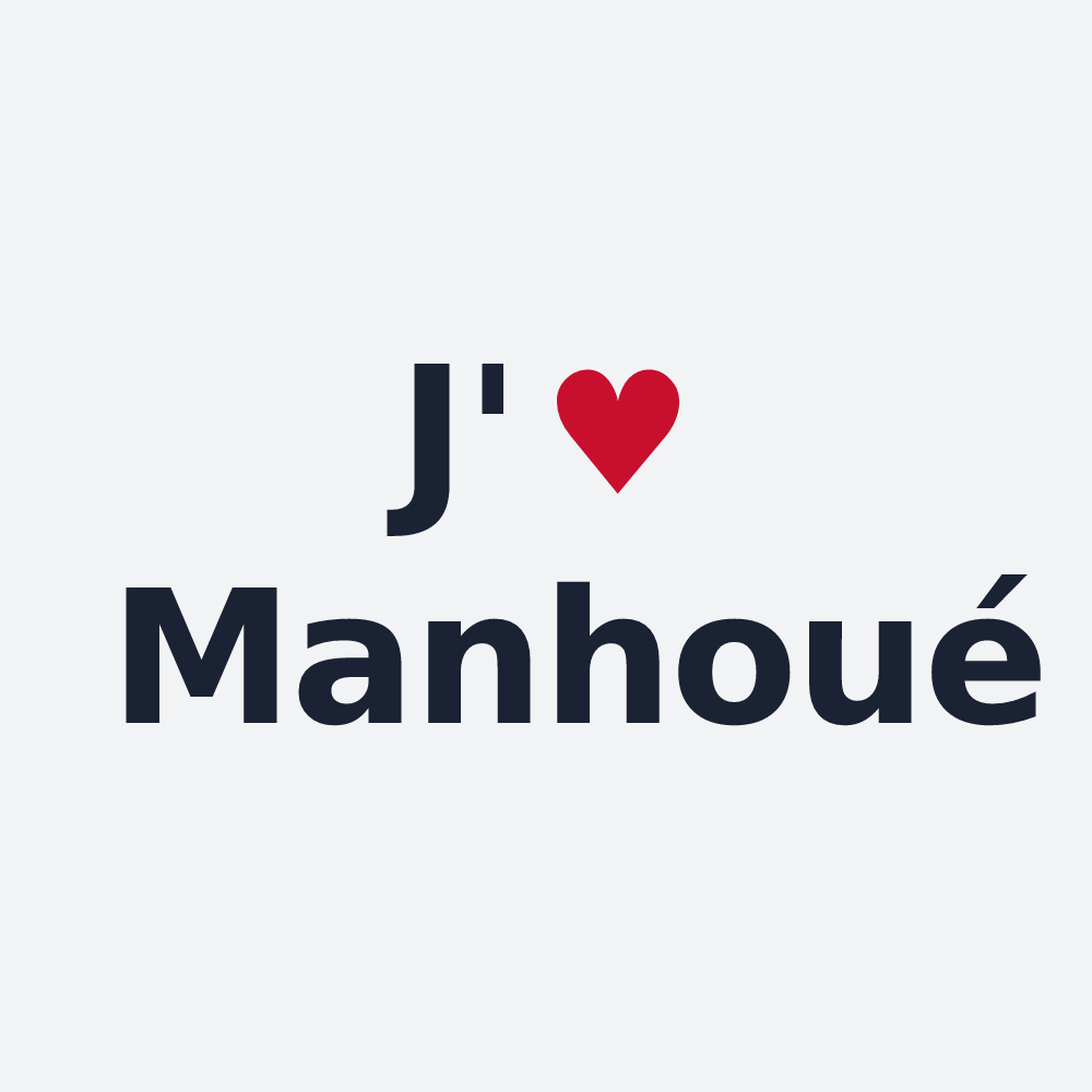 Poster personnalisé Manhoué — design J'aime Manhoué