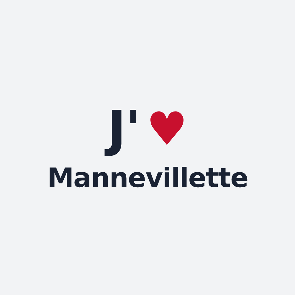 Poster personnalisé Mannevillette — design J'aime Mannevillette