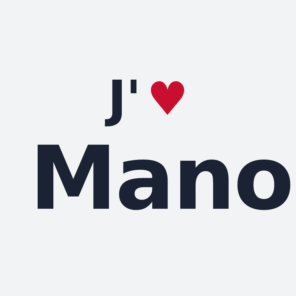 Poster personnalisé Mano — design J'aime Mano