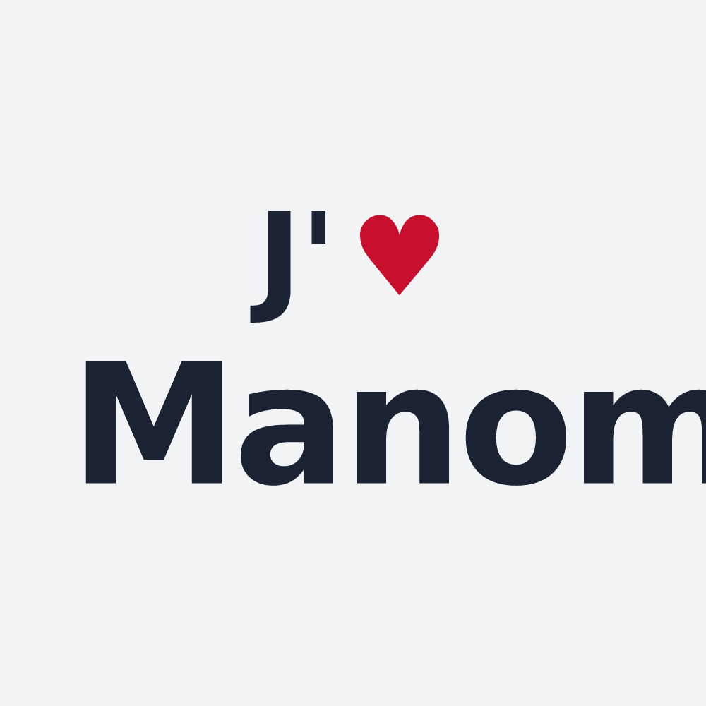 Poster personnalisé Manom — design J'aime Manom