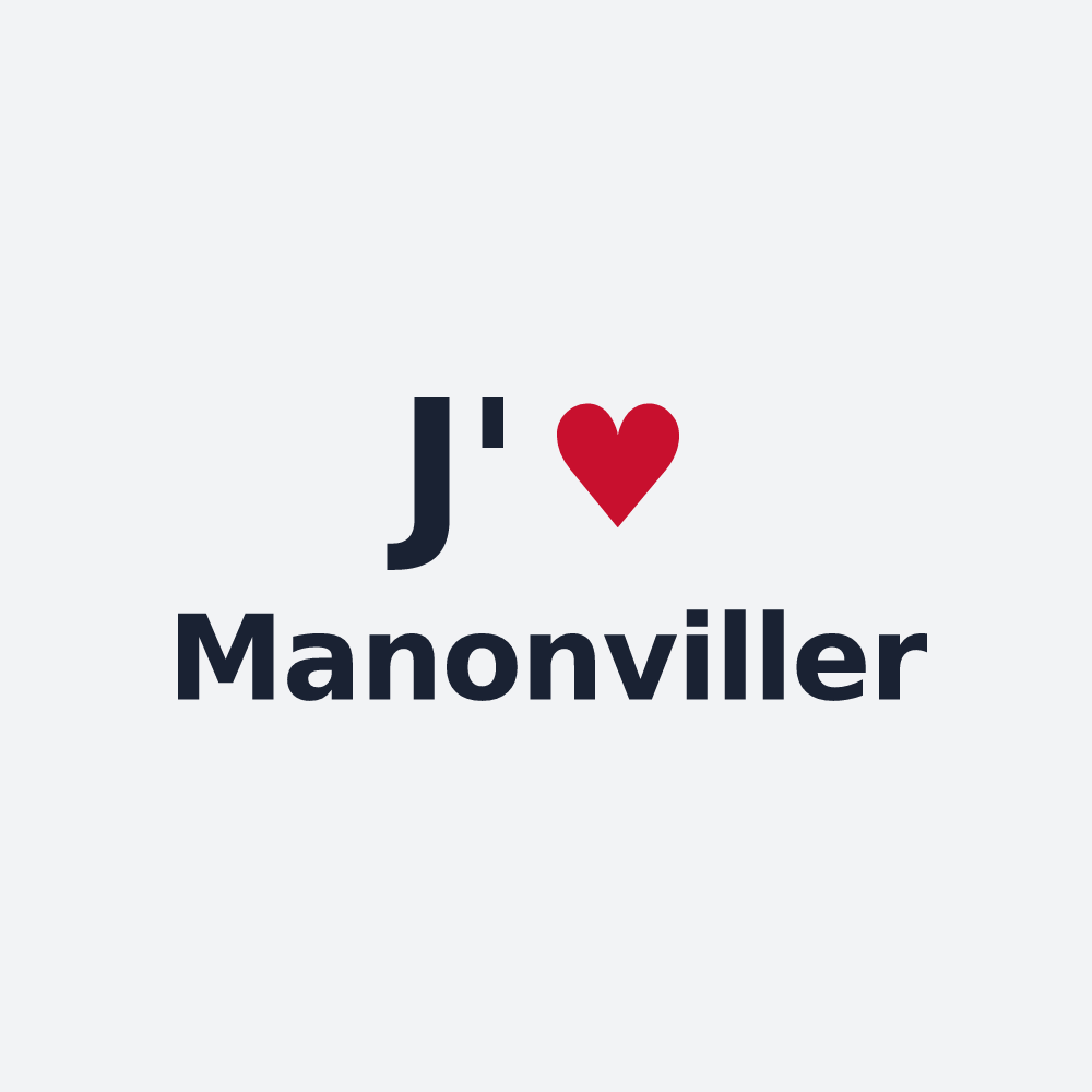 Poster personnalisé Manonviller — design J'aime Manonviller